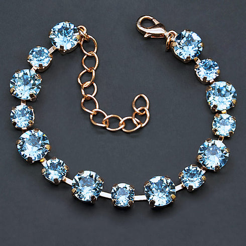 Aproce "Klasika IV (Aquamarine Blue)" ar Swarovski™ kristāliem