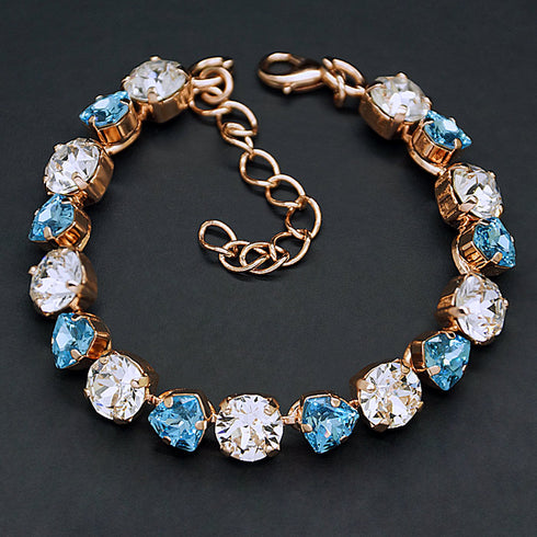 Aproce "Romantisks Maigums II (Aquamarine Blue)" ar Swarovski™ kristāliem