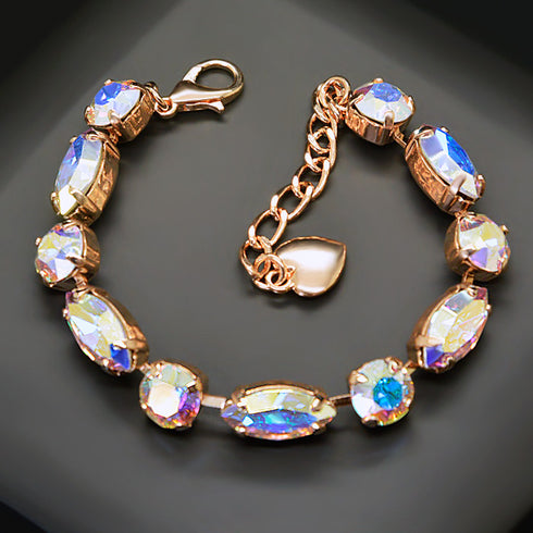 Bracelet "Chic II (Aurore Boreale)" with Swarovski™ crystals