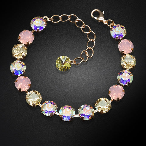 Aproce "Klasika II (Aurore Boreale / Rose Water Opal / Golden Shadow)" ar Swarovski™ kristāliem