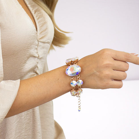 Aproce "Akrus (Aurora Borealis)" ar Swarovski™ kristāliem