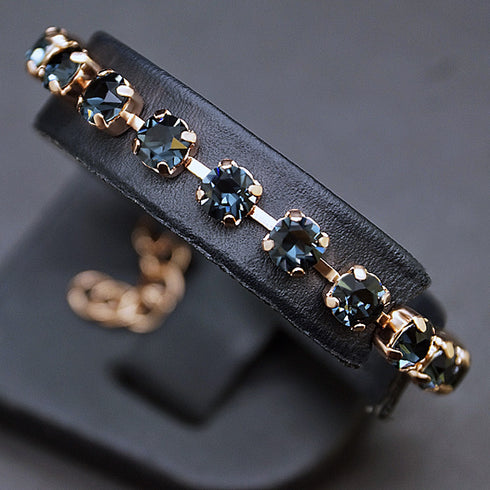 Bracelet "Classic III (Graphite)" with Swarovski™ crystals