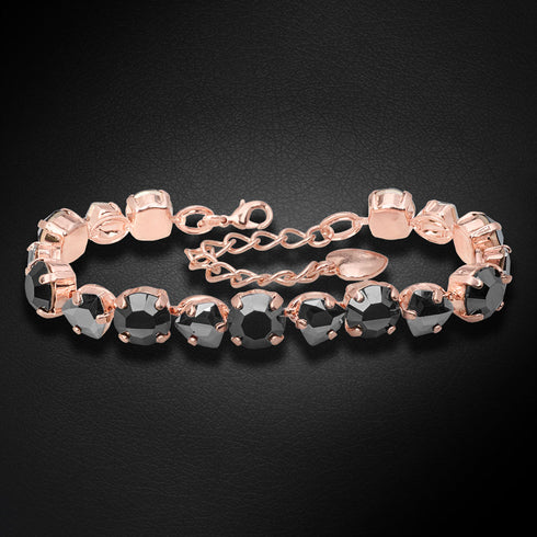 Aproce "Romantisks Maigums II (Jet Hematite / Light Chrome)"" ar Swarovski™ kristāliem