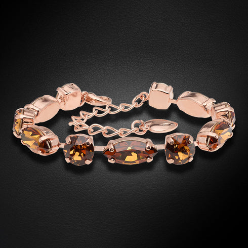 Aproce "Šiks II (Light Amber)" ar Swarovski™ kristāliem
