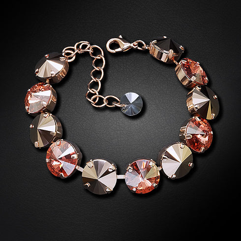 Aproce "Vorteks (Rose Gold / Light Rose Golden Shadow)" ar Swarovski™ kristāliem