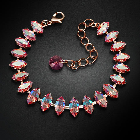 Aproce "Ornella (Light Rose Shimmer)" ar Swarovski™ kristāliem