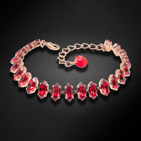 Aproce "Ornella II (Light Siam)" ar Swarovski™ kristāliem