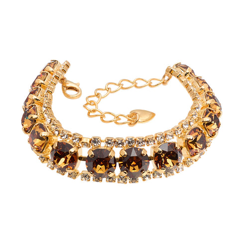 Aproce "Kristāla Važas (Light Amber)"" ar Swarovski™ kristāliem