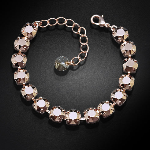 Apyrankė "Klasika II (Rožių auksas)" su Swarovski™ kristalais