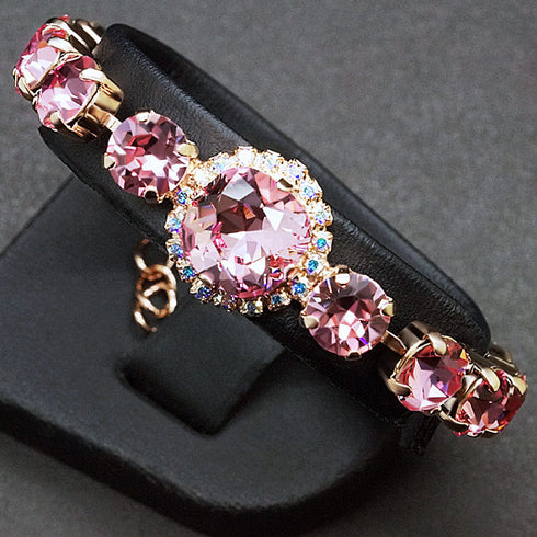 Aproce "Apžilbinošs Mirdzums III (Rose Peach)" ar Swarovski™ kristāliem