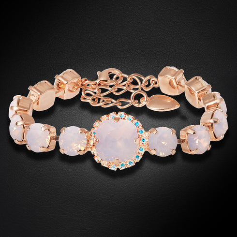 Aproce "Apžilbinošs Mirdzums III (Rose Water Opal)" ar Swarovski™ kristāliem
