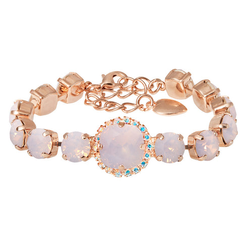 Aproce "Apžilbinošs Mirdzums III (Rose Water Opal)" ar Swarovski™ kristāliem