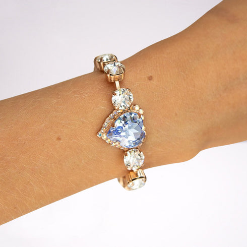 Aproce "Okeāna Sirds (Light Sapphire)" ar Swarovski™ kristāliem