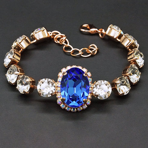 Aproce "Sofija II (Sapphire)" ar Swarovski™ kristāliem