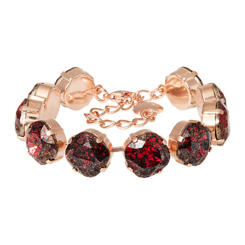 Aproce "Apžilbinošs Mirdzums IV (Scarlet Black Patina)" ar Swarovski™ kristāliem