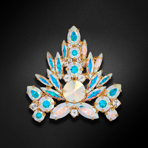 Broša "Kristāla Zars II (Aurora Borealis)" ar Swarovski™ kristāliem