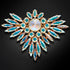 Brooch "Rainbow Flower (Aurora Borealis)" with Swarovski™ crystals