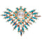 Brooch "Rainbow Flower (Aurora Borealis)" with Swarovski™ crystals