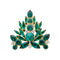 Broša "Kristāla Zars II (Emerald)" ar Swarovski™ kristāliem