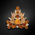Broša "Kristāla Zars II (Light Amber / Topaz / Golden Shadow)" ar Swarovski™ kristāliem