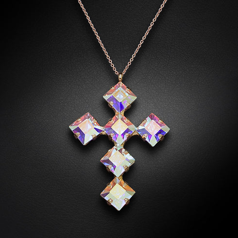 Pendant "Uni (Aurore Boreale)" with Swarovski™ crystals