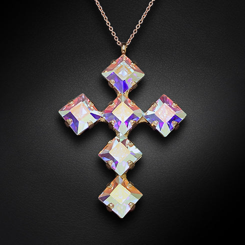 Pendant "Uni (Aurore Boreale)" with Swarovski™ crystals