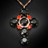 Pendant "Glamour (Graphite / Light Siam)" with Swarovski™ crystals