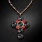 Pendant "Glamour (Graphite / Light Siam)" with Swarovski™ crystals