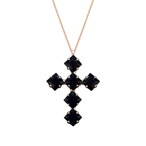 Pendant "Uni (Jet)" with Swarovski™ crystals