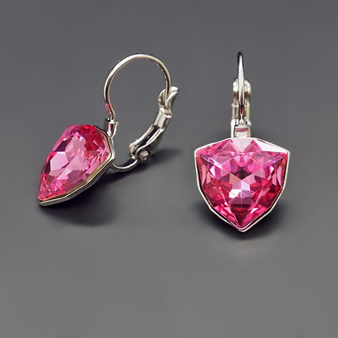 Earrings "Bermuda Triangle (Rose)" with Swarovski™ crystals