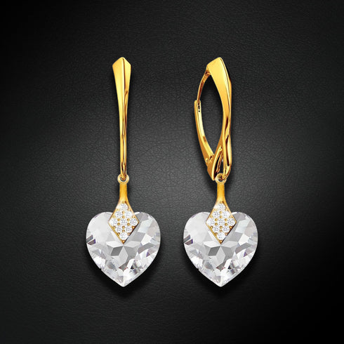 Silver Earrings "Dear Valentine" with Swarovski™ Crystals