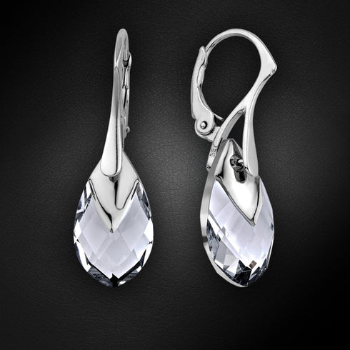 Sudraba auskari "Baroka II (Light Chrome)" ar Swarovski™ kristāliem