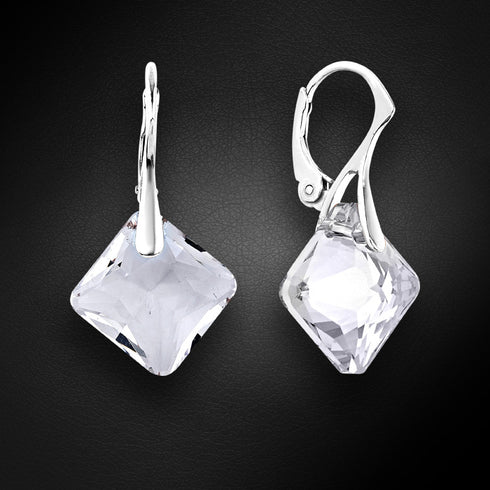 Sudraba auskari "Mirdzums" ar Swarovski™ kristāliem