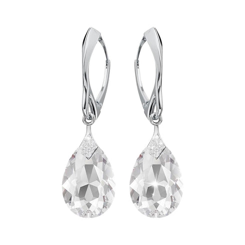 Silver earrings "Moonlight" with Swarovski™ crystals