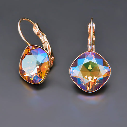Auskari "Apžilbinošs Mirdzums IV (Light Colorado Topaz Shimmer)" ar Swarovski™ kristāliem