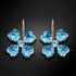 Auskari "Kristāla Āboliņš (Aquamarine Blue)" ar Swarovski™ kristāliem