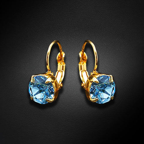 Auskari "Krāšņums (Aquamarine Blue)" ar Swarovski™ kristāliem