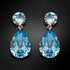 Auskari "Kristāla Lāse IV (Aquamarine Blue)" ar Swarovski™ kristāliem