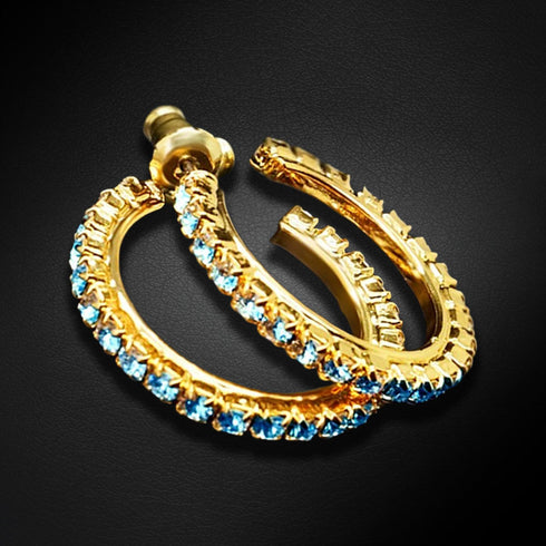 Auskari "Mīlestības Dāvana (Aquamarine Blue)" ar Swarovski™ kristāliem