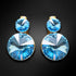 Auskari "Klaris IV (Aquamarine Blue)" ar Swarovski™ kristāliem