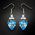 Auskari "Leonora (Aquamarine Blue)" ar Swarovski™ kristāliem