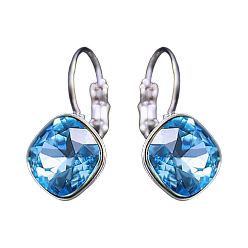 Auskari "Apžilbinošs Spīdums IV (Aquamarine Blue)" ar Swarovski™ kristāliem