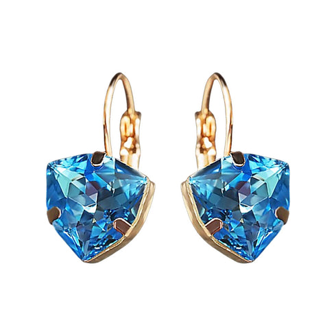 Auskari "Bermudu Trīsstūris (Aquamarine Blue)" ar Swarovski™ kristāliem