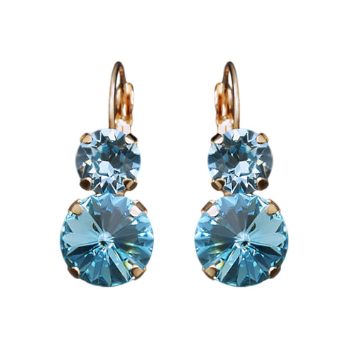Auskari "Klaris VIII (Aquamarine Blue)" ar Swarovski™ kristāliem