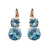 Auskari "Klaris VIII (Aquamarine Blue)" ar Swarovski™ kristāliem