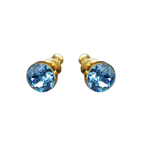 Auskarai "Klasika (Aquamarine Blue)" su Swarovski™ kristalais