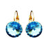 Auskarai "Klaris II (Aquamarine Blue)" su Swarovski™ kristalais
