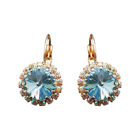 Auskari "Klaris IX (Aquamarine Blue)" ar Swarovski™ kristāliem