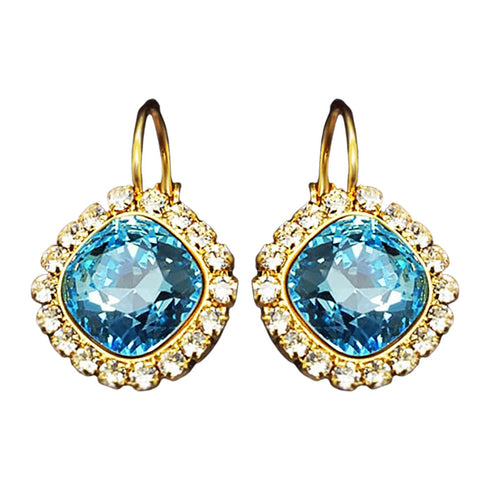 Auskari "Apžilbinošs Mirdzums III (Aquamarine Blue)" ar Swarovski™ kristāliem