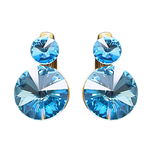 Auskari "Klaris IV (Aquamarine Blue)" ar Swarovski™ kristāliem